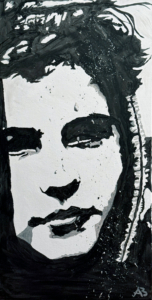 Echi silenti Quadro moderno con volto di adolescente.