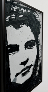 Echi silenti: Suggerimento cornice Quadro moderno con volto di adolescente. Qui è mostrato un suggerimento di cornice.